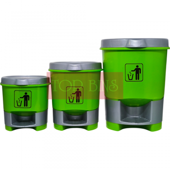 Plastic Round Pedal Bin - 15L / 30L / 45L | Red / Blue / Yellow / Green
