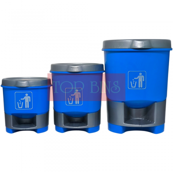 Plastic Round Pedal Bin - 15L / 30L / 45L | Red / Blue / Yellow / Green