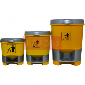 Plastic Round Pedal Bin - 15L / 30L / 45L | Red / Blue / Yellow / Green