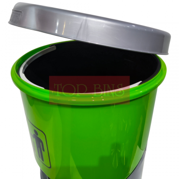 Plastic Round Pedal Bin - 15L / 30L / 45L | Red / Blue / Yellow / Green