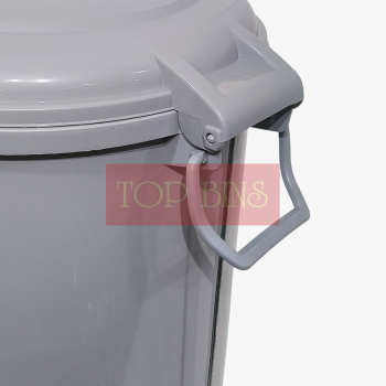 Plastic Round Pedal Bin – Grey (Metal Rod) | 35L